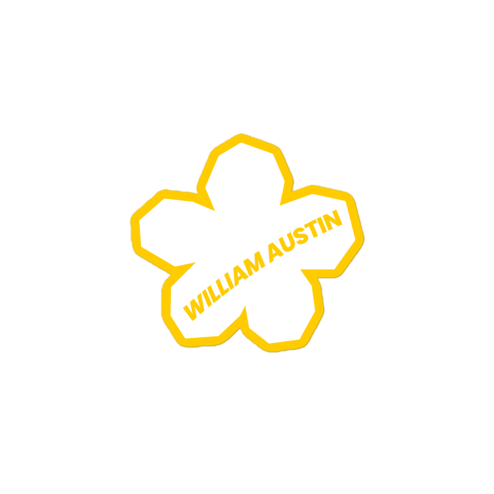 William Austin Flower Sticker